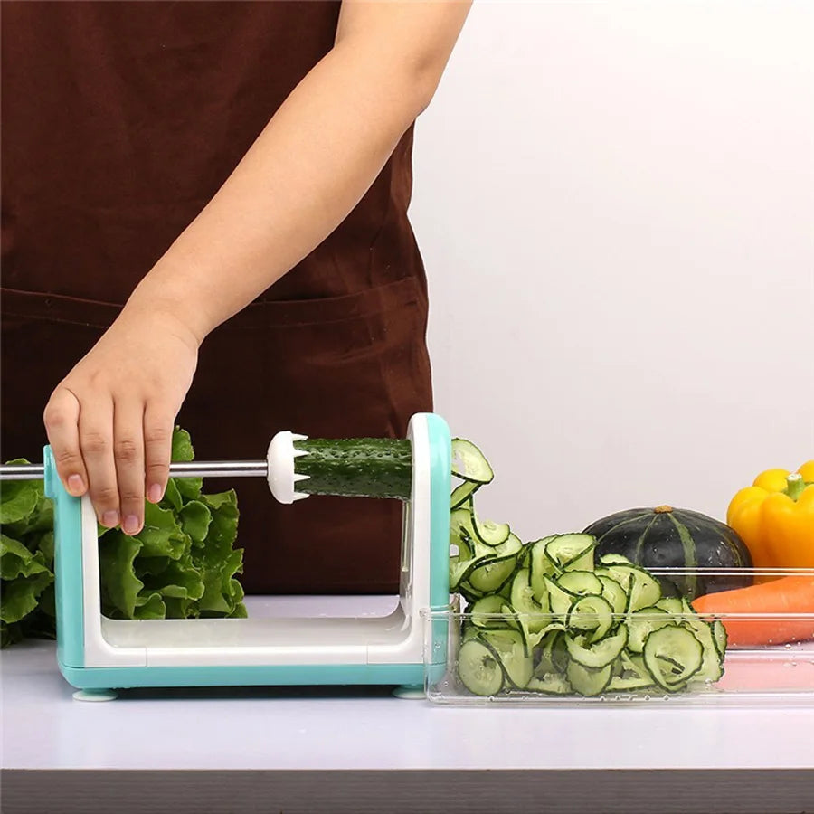 5 Blades Vegetable Spiralizer Folding Veggie Pasta & Spaghetti Potato Vegetable Spiral Cutter Zucchini Slicer