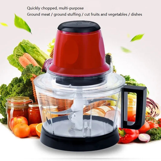 3L Large Capacity Meat Grinder Spice Garlic Chopper Electric Automatic Mincing Machine Household Grinder Food Processor